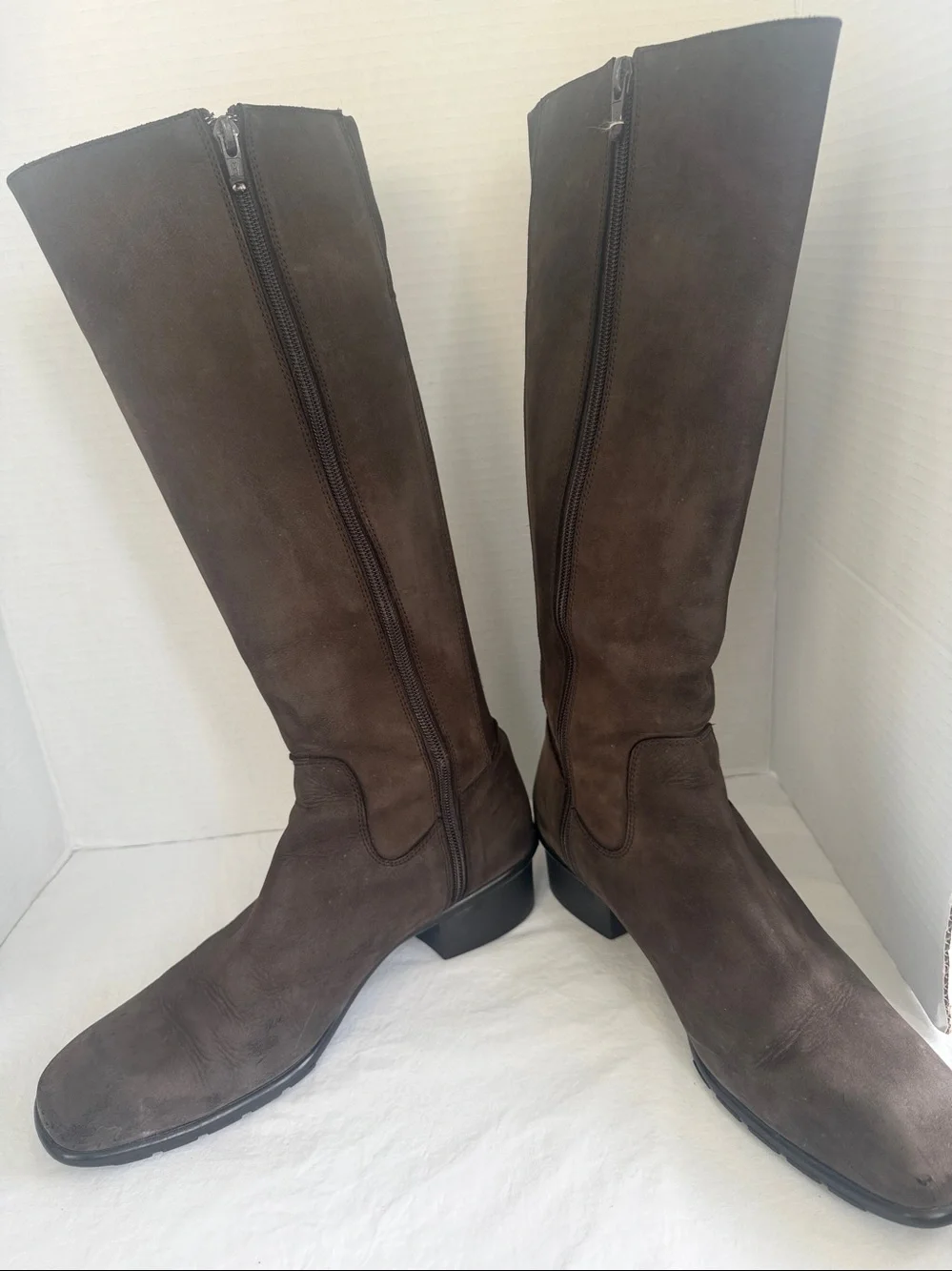 Donald Pliner Sz 9.5 Chocolate Brown Leather Air Touch Systems Tall Riding Boots